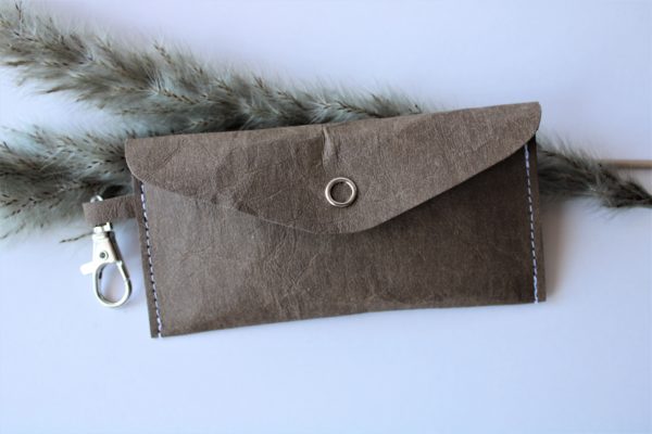 Zero Waste Taschentuchtasche aus veganem Leder